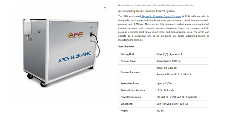 Automated Hydraulic Pressure Control System