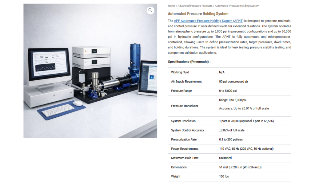 Automated Pressure Holding System