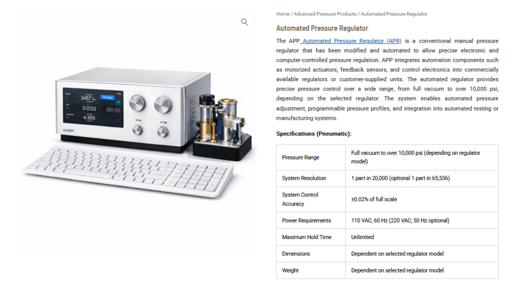 Automated Pressure Regulator