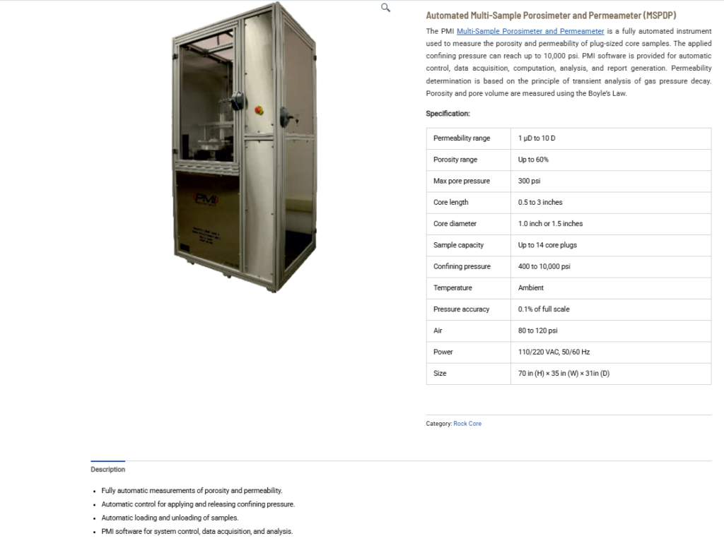 Automated Multi-Sample Porosimeter and Permeameter