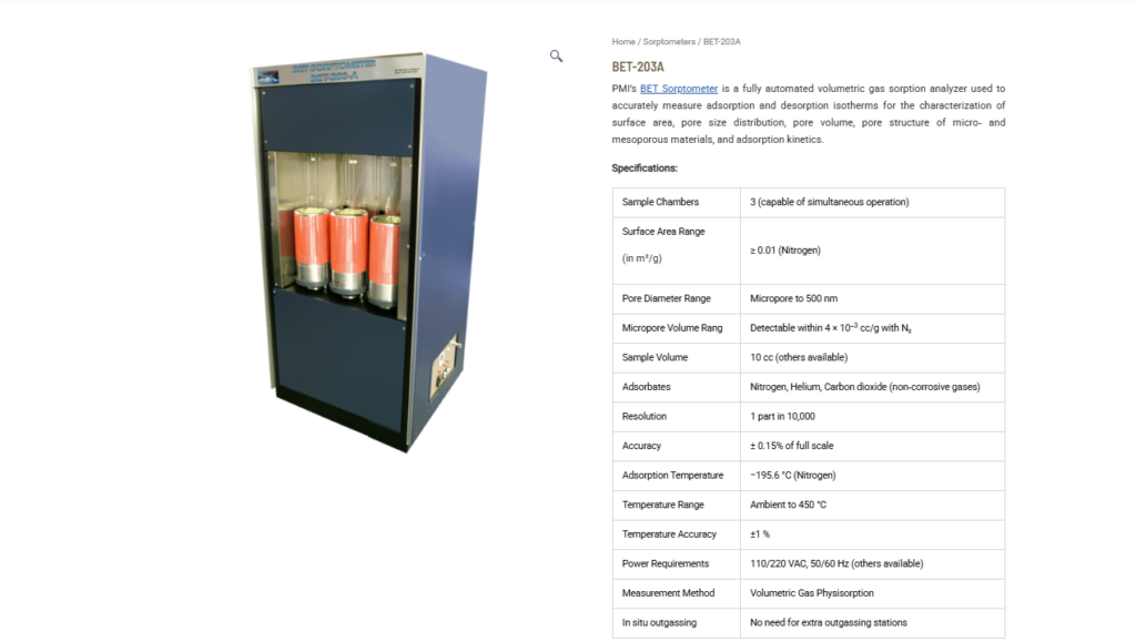 BET-203A Gas Sorption Analyzer