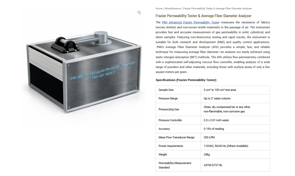 Frazier Permeability Tester & Average Fiber Diameter Analyzer: Advanced Air Permeability and Fiber Characterization Solutions